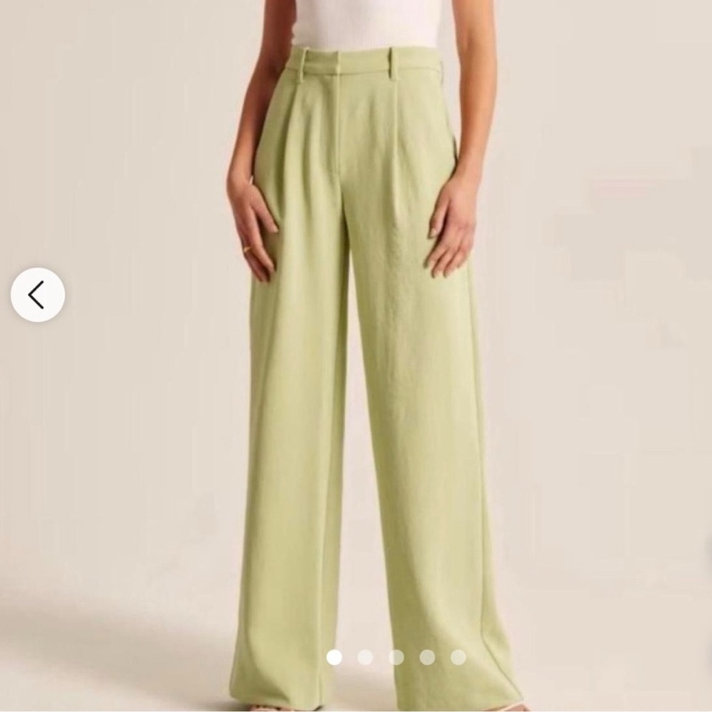 Abercrombie Premium Crepe Tailored Ultra Wide-Leg Pant
